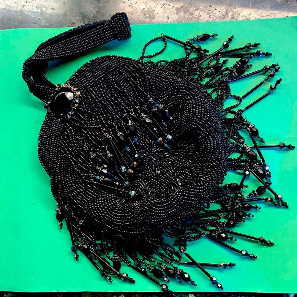 Todd Anthony beaded black evening bag